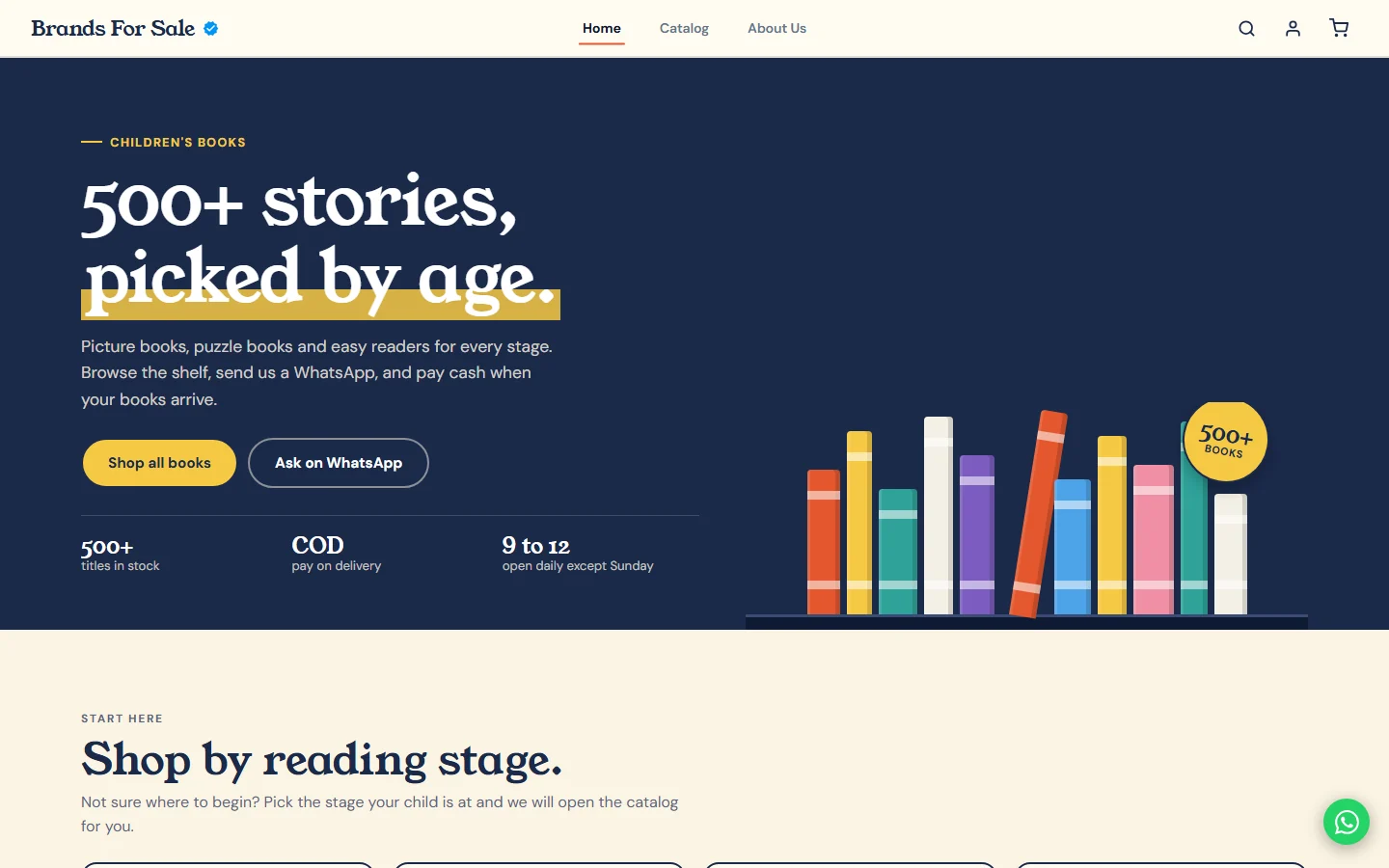 Brands For Sale store on desktop