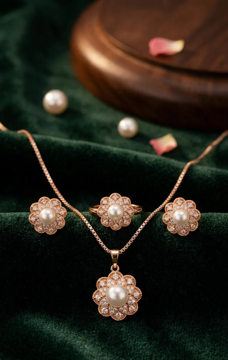 Zircon Locket Set with Ring